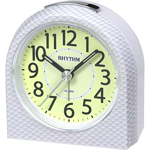 Rhythm Value Added Beep Alarm Clock Beep Alarm,Snooze,Light,Luminous Dial,Silky Move Analog 